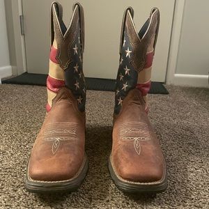 Women’s Durango American Flag Cowgirl Boots, Size 8
